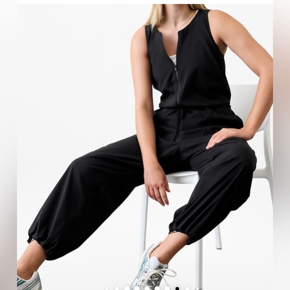 NWT Athleta Flex jumpsuit black - Picture 2 of 7